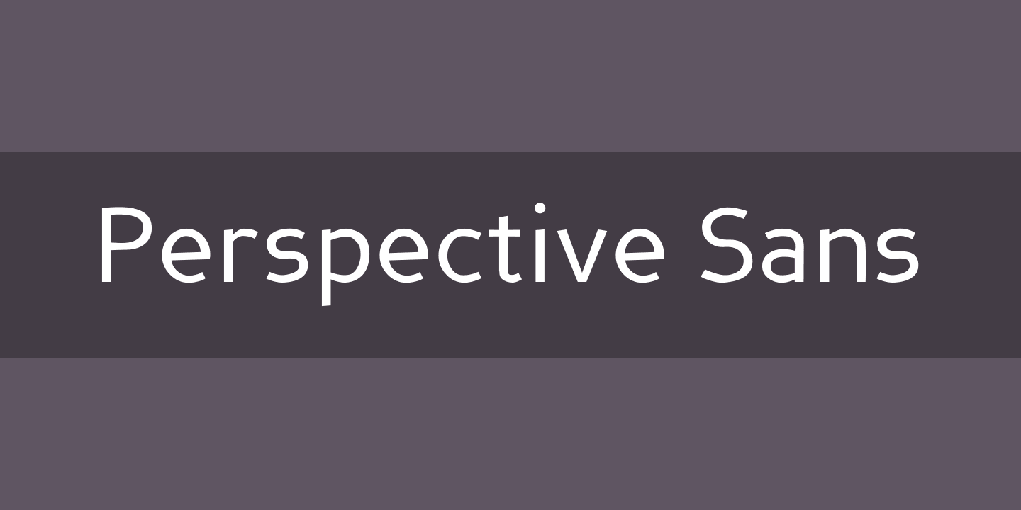 Пример шрифта Perspective Sans #1